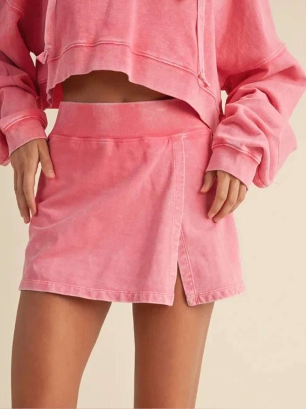 NWOT Altar’d State Revival Pink Washed Skort Size Medium